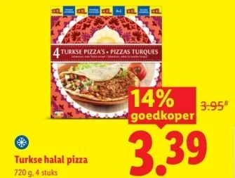 Aanbieding: Turkse halal pizza