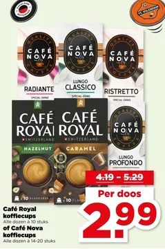 Aanbieding: Café Royal koffiecups of Café Nova koffiecups
