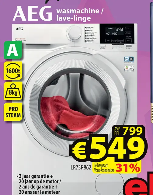 Offre: wasmachine / lave-linge