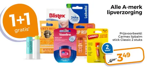 Aanbieding: Alle A-merk lipverzorging