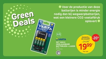 Aanbieding: SET VAN 4 HERLAADBARE BATTERIJEN + LADER