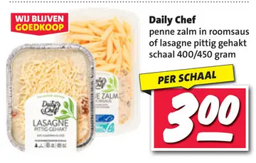 Aanbieding: Daily Chef penne zalm in roomsaus of lasagne