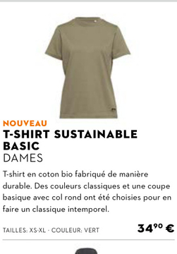 Offre: T - SHIRT SUSTAINABLE BASIC DAMES