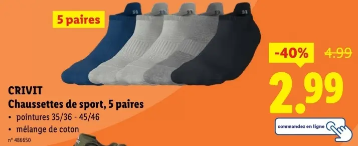 Offre: Chaussettes de sport