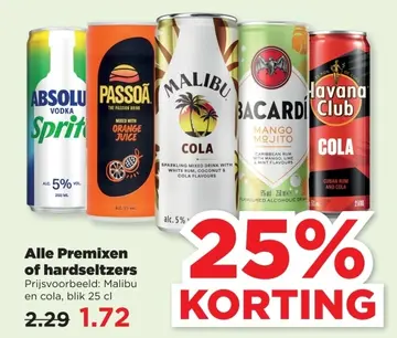 Aanbieding: Alle Premixen of hardseltzers