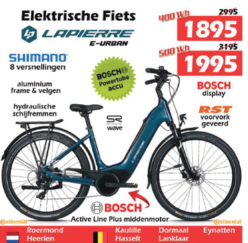 Aanbieding: Elektrische Fiets LAPIERRE E-URBAN