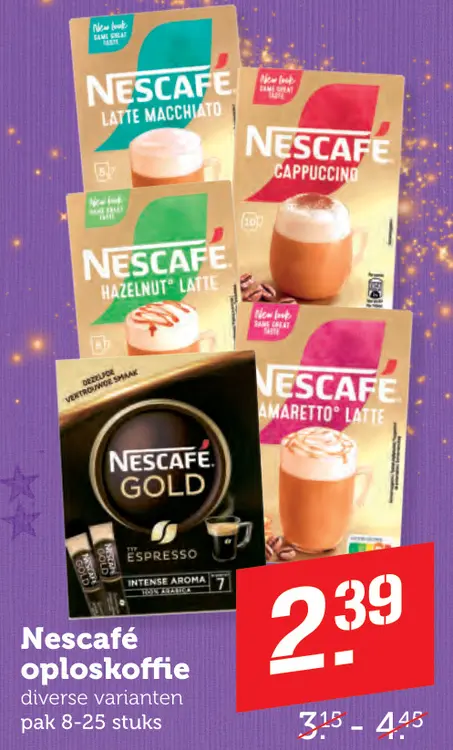 Aanbieding: Nescafé oploskoffie
