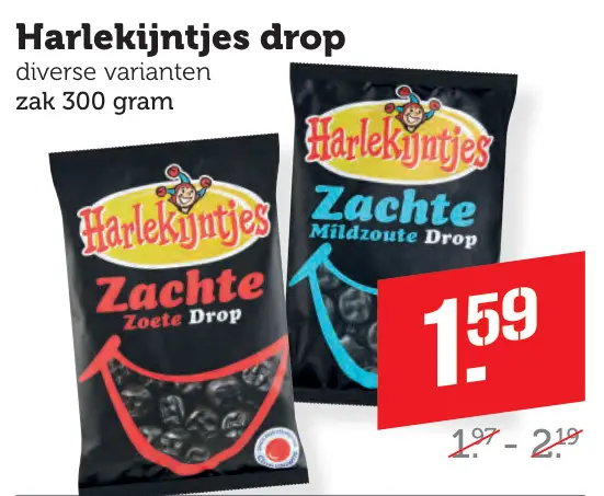 Aanbieding: Harlekijntjes drop