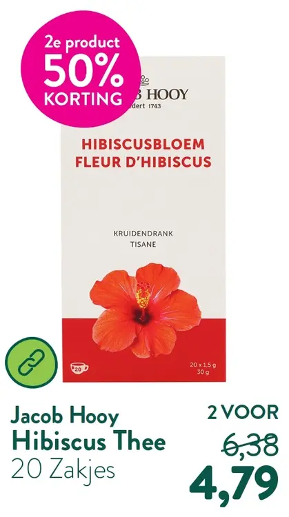 Aanbieding: Jacob Hooy Hibiscus Thee