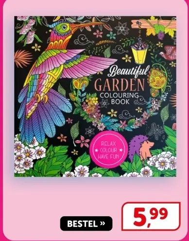 Aanbieding: Beautiful Garden Colouring Book