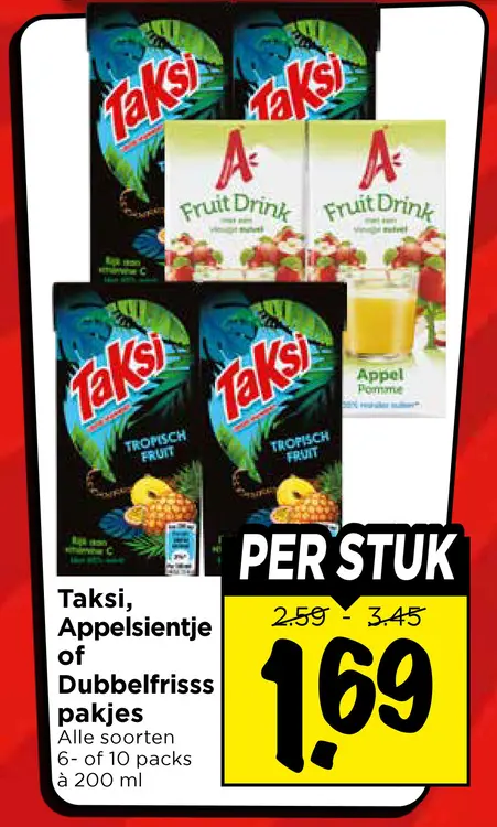 Aanbieding: Taksi, Appelsientje of Dubbelfrisss pakjes