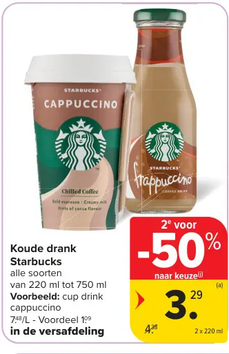 Promotie: Koude drank Starbucks