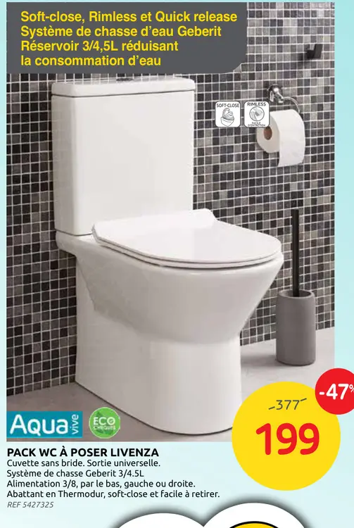 Offre: Pack wc à poser livenza
