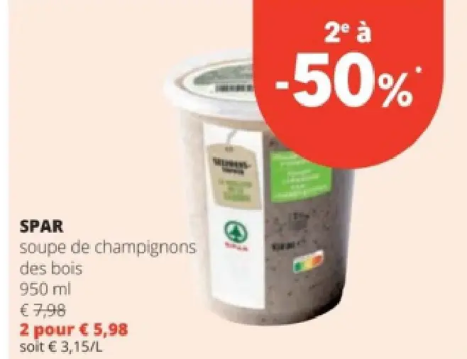 Offre: soupe de champignons des bois