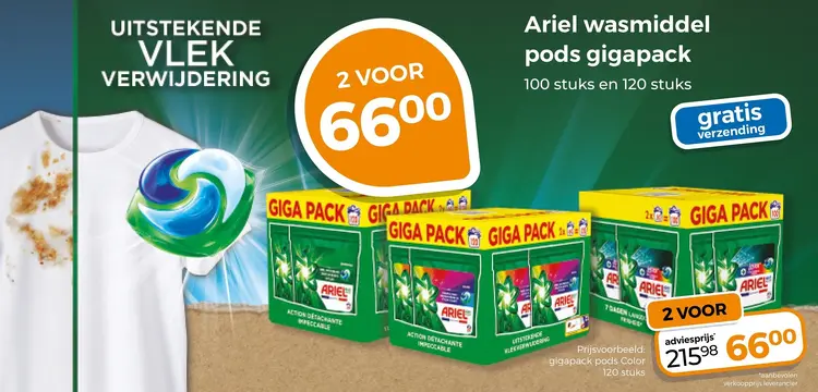 Aanbieding: Wasmiddel pods gigapack