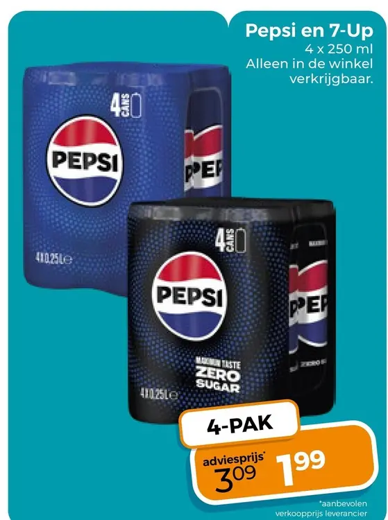 Aanbieding: Pepsi en 7-Up