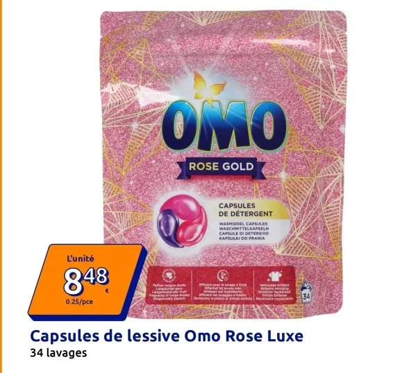 Offre: Capsules de lessive Omo Rose Luxe