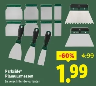 Aanbieding: Plamuurmessen