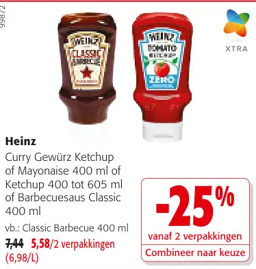 Promotie: Curry Gewürz Ketchup of Mayonaise of Ketchup of Barbecuesaus