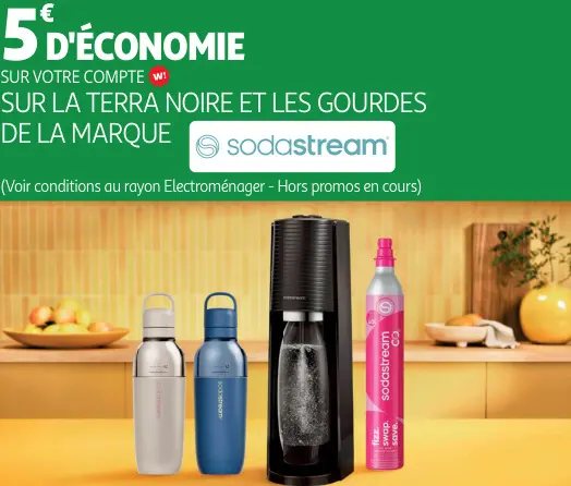 Offre: La terra noire et les gourdes de la marque Sodastream