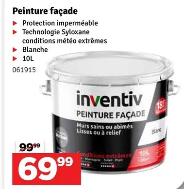 Offre: Peinture façade