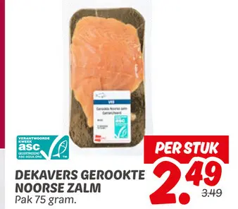 Aanbieding: Dekavers gerookte noorse zalm