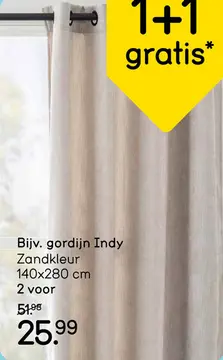 Aanbieding: Bijv. gordijn Indy