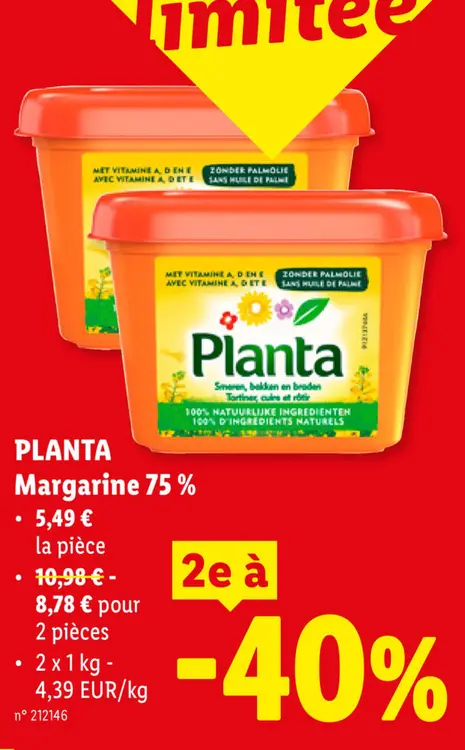 Offre: Margarine 75%