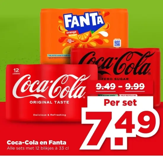 Aanbieding: Coca-Cola en Fanta