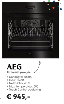 Aanbieding: AEG Oven met pyrolyse