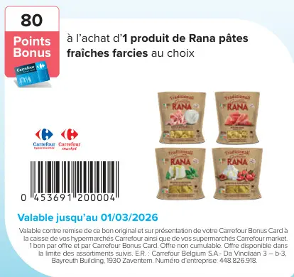 Offre: Rana pâtes fraîches farcies