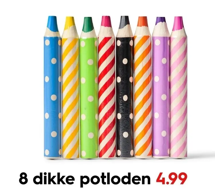 Aanbieding: 8 Dikke potloden
