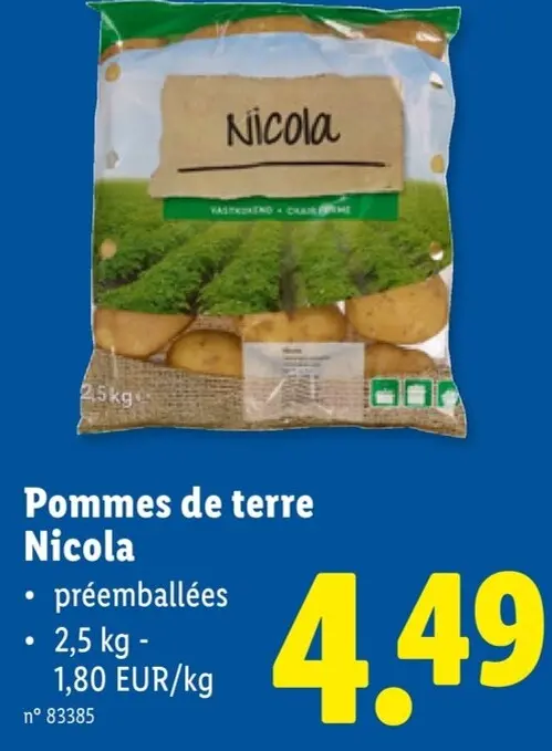 Offre: Pommes de terre Nicola