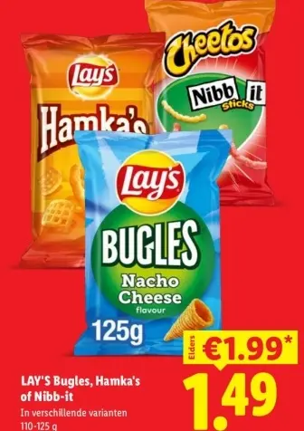 Aanbieding: Bugles, Hamka's of Nibb-it