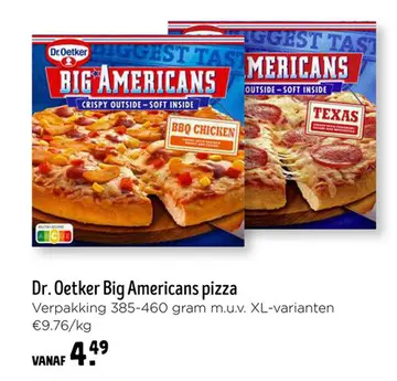 Aanbieding: Dr. Oetker Big Americans pizza