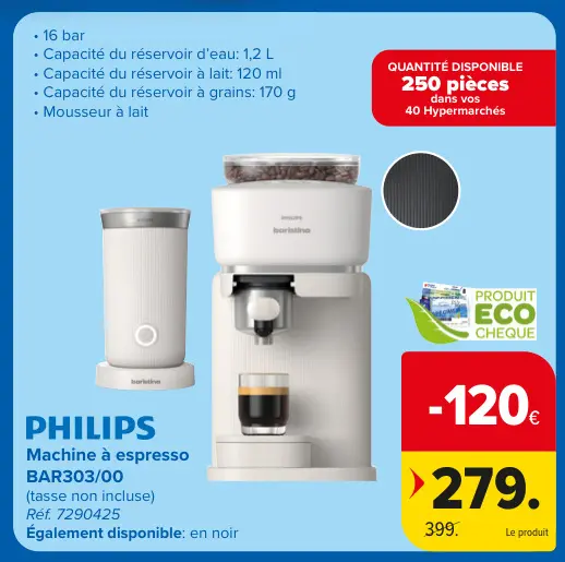 Offre: Machine à espresso BAR303/00