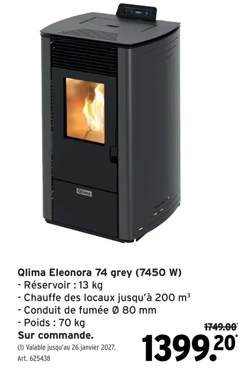 Offre: Qlima Eleonora 74 grey (7450 W)