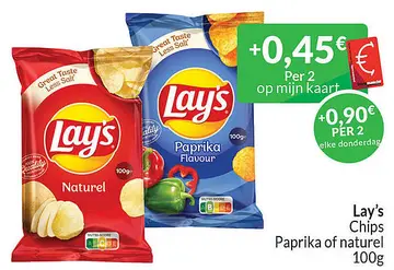 Aanbieding: Chips Paprika of naturel
