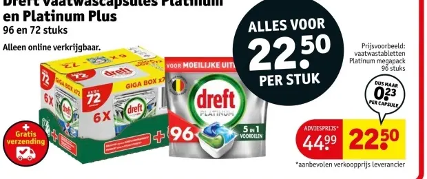 Aanbieding: Vaatwascapsules Platinum en Platinum Plus