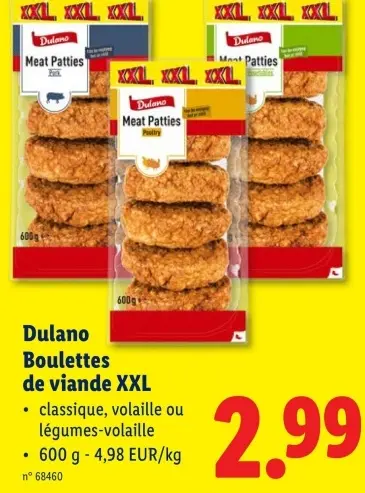 Offre: Boulettes de viande XXL