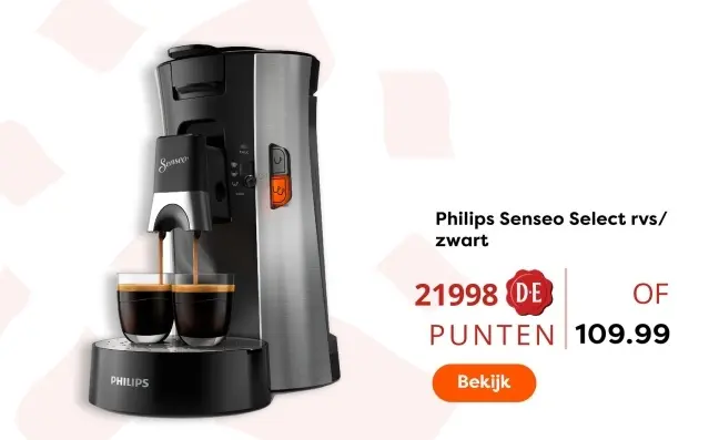 Aanbieding: Senseo Select rvs/zwart
