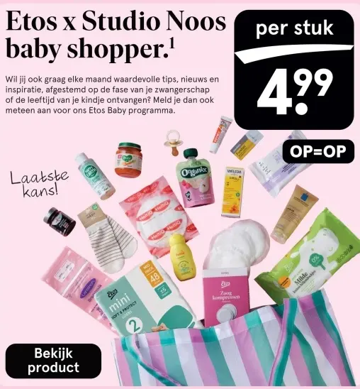 Aanbieding: Etos x Studio Noos baby shopper