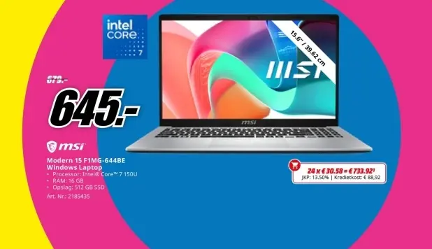 Aanbieding: Modern 15 F1MG-644BE Windows Laptop