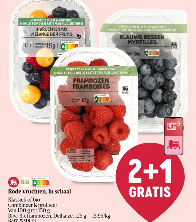 Promotie: Rode vruchten, in schaal