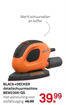Aanbieding: BLACK+DECKER detailschuurmachine BEW230K-QS