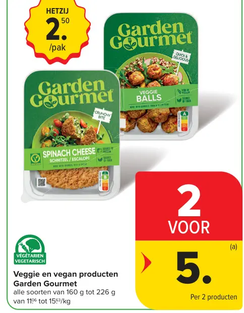 Promotie: Veggie en vegan producten