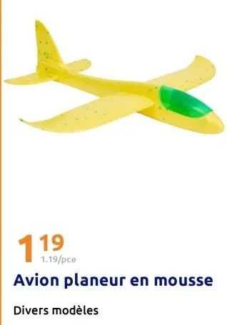 Offre: Avion planeur en mousse