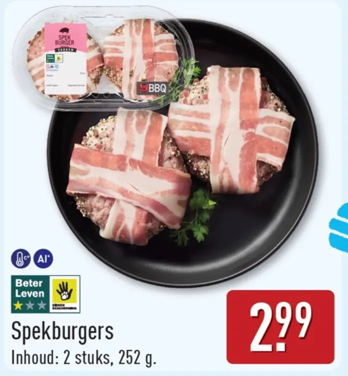Aanbieding: Spekburgers