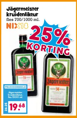 Aanbieding: Jägermeister kruidenlikeur
