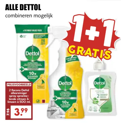 Aanbieding: Dettol allesreiniger spray sprankelende citroen